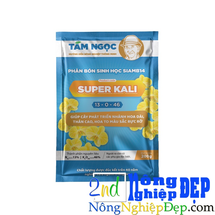 NPK 13-0-46 Tám ngọc 200g, Super Kali - Phân Bón Sinh Học Trung VI Lượng