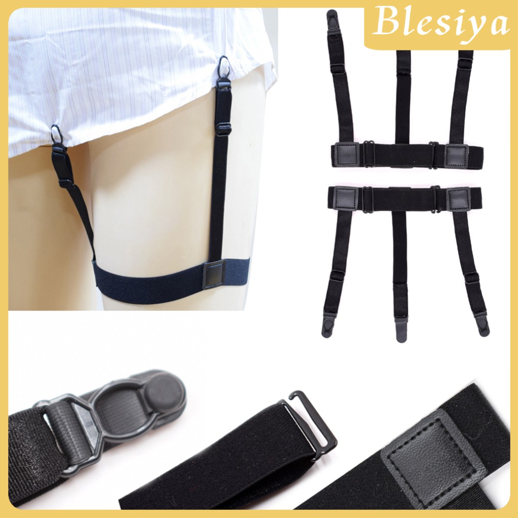 Cặp phụ kiện kẹp thun giữ áo sơ mi chống trơn trượt