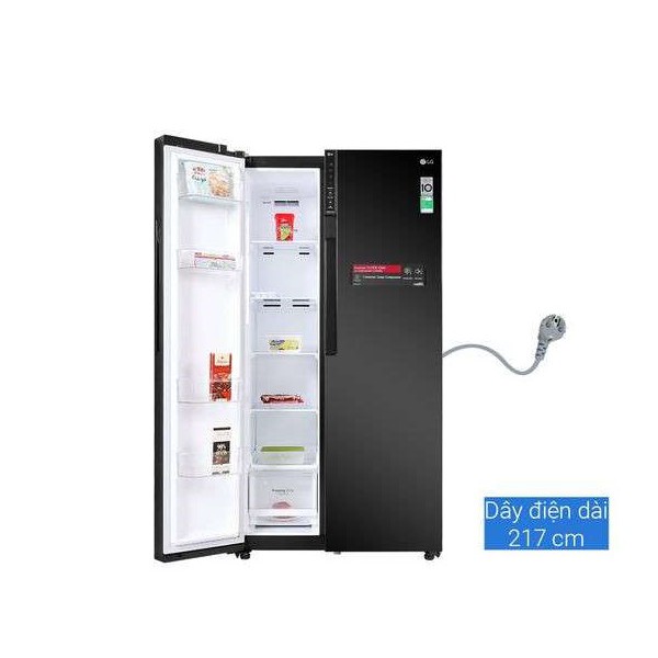 [Mã ELMALL1TR giảm 5% đơn 3TR] Tủ lạnh side by side LG Inverter 613L B247WB - Bảo hành chính hãng 24 tháng