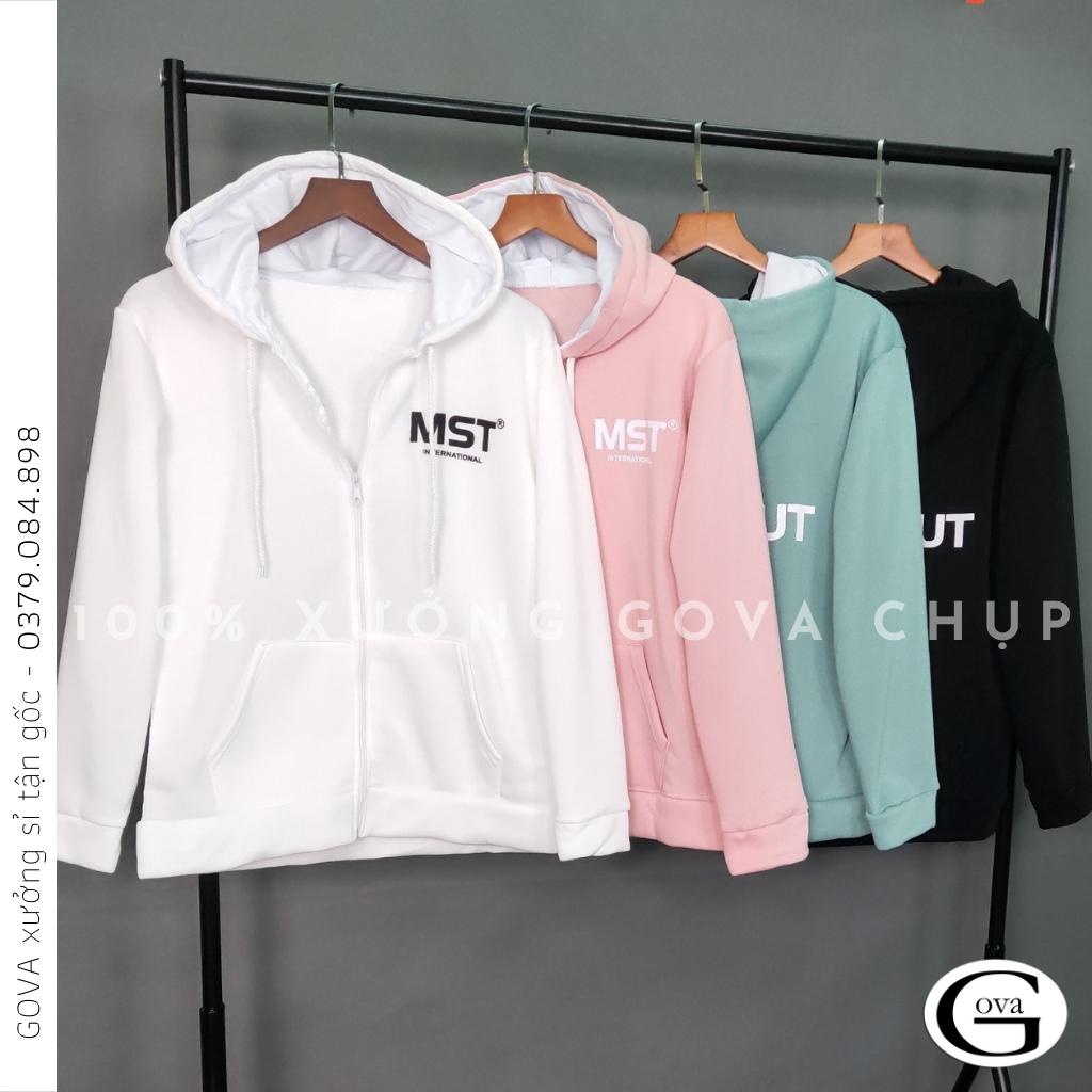 Áo khoác nỉ Hoodie MISS.OUT Dây Kéo form rộng áo nỉ bông ulzzang Cá Tính Unisex AKN10 GOVA