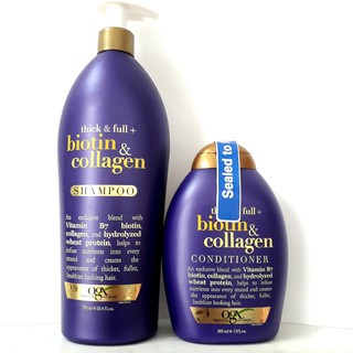Dầu gội xả biotin collagen ogx giảm gàu hỗ trợ mọc giảm rụng tóc 385ml - 750ml usa