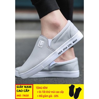 Giày Nam Cao Cấp 💖FREESHIP💖 Giày Slip on Mặt Cười Phong Cách Thời Trang Hàn Quốc