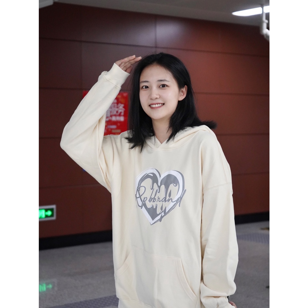 NRVP Áo Hoodie Dáng Rộng Thời Trang Hàn Quốc Đơn Giản Cá Tính Cho Nữ