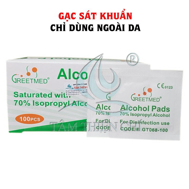 [CHÍNH HÃNG] Gạc tẩm cồn sát khuẩn ngoài da GREETMED Home