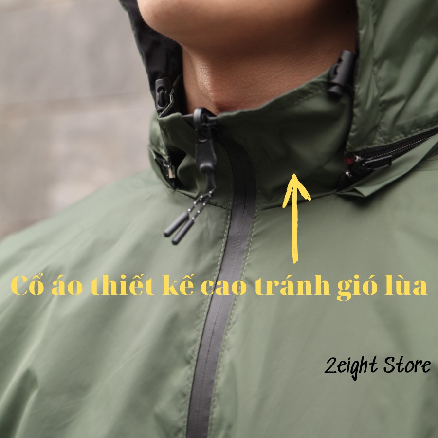 Áo khoác gió nam nữ 2 mặt cao cấp, chống nước, cản gió