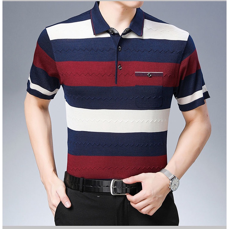 Áo Thun Polo Tay Ngắn Plus Size Cho Nam