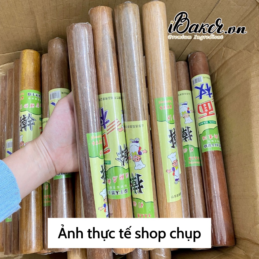 Cây cán bột/ cây lăn bột gỗ không tay cầm - Dài 28cm
