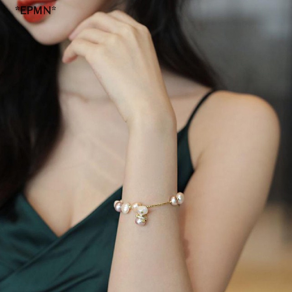 Hwetr Vòng Tay Ngọc Trai Tự Nhiên Phong Cách Baroque Cho Học Sinh