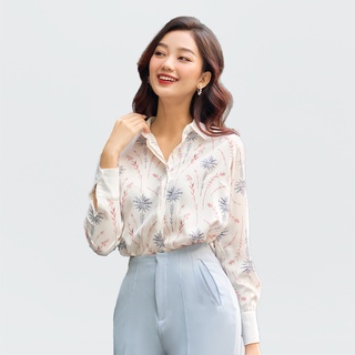 Áo sơ mi nữ công sở lụa trắng naila