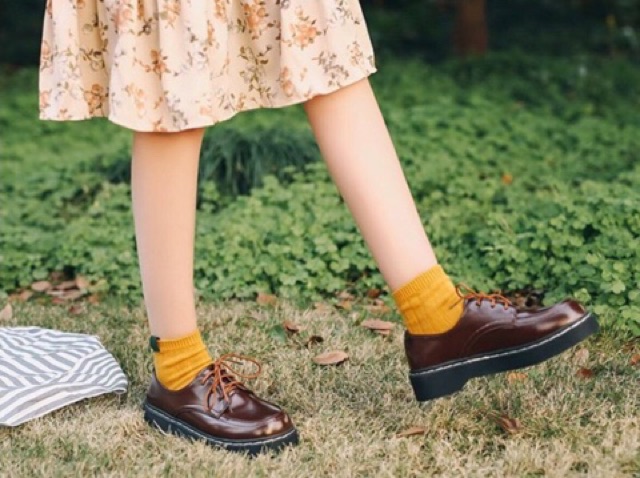 [CÓ SẴN] Giày Ulzzang vintage phong cách Nhật đồng phục sinh viên mũi tròn harajuku retro da pu oxford Hàn quốc đế bằng | BigBuy360 - bigbuy360.vn