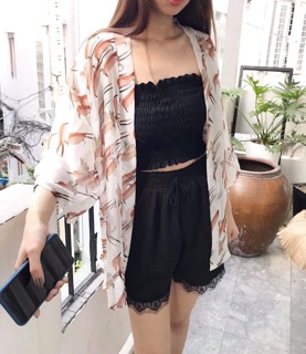 [ẢNH GẤU CHỤP] Khoác kimono đi biển birdy
