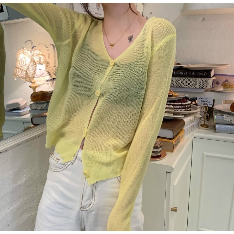 Áo Khoác Cardigan Tay Dài Màu Sắc Ngọt Ngào Cho Nữ | BigBuy360 - bigbuy360.vn