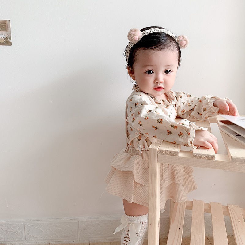 Set Quần yếm kèm áo ren tiểu thư bánh bèo cho bé hàng cao cấp