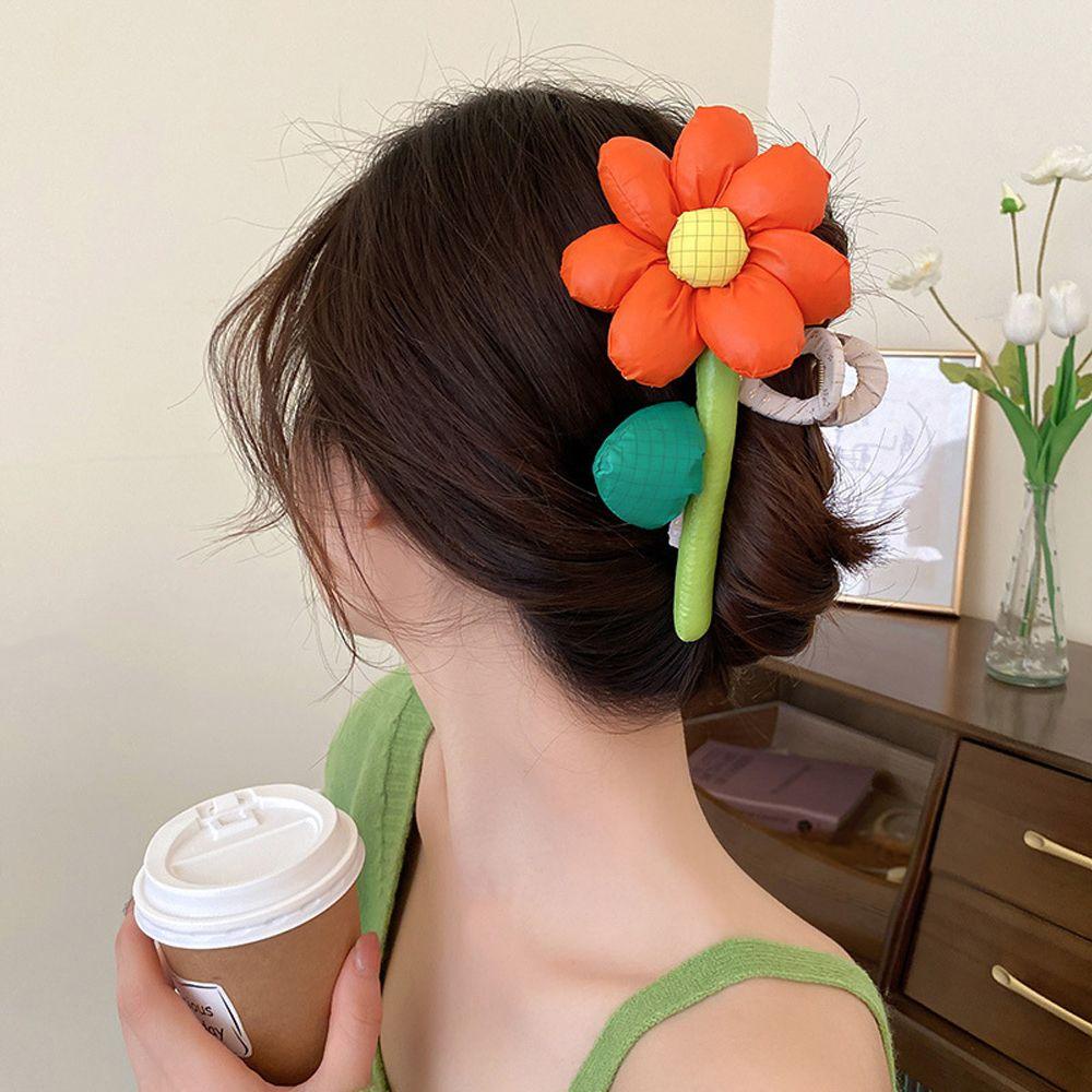 Kẹp Tóc Đuôi Ngựa Cỡ Lớn Phong Cách Hàn Quốc Dễ Thương Cho Nữ Giá Đỡ