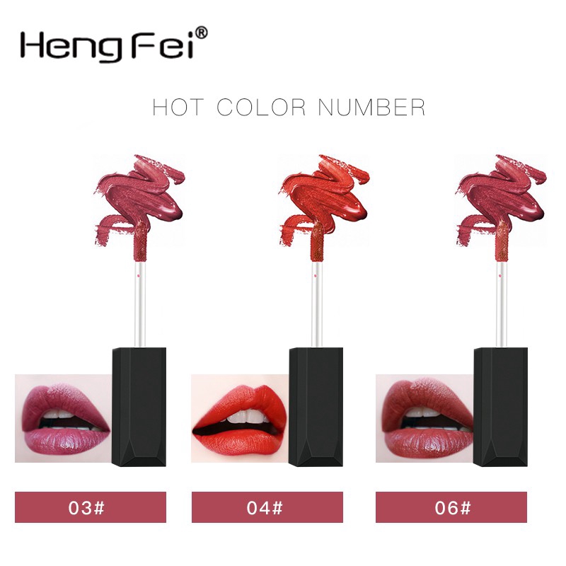 HengFei matte velvet lip gloss in 6 colors 30g