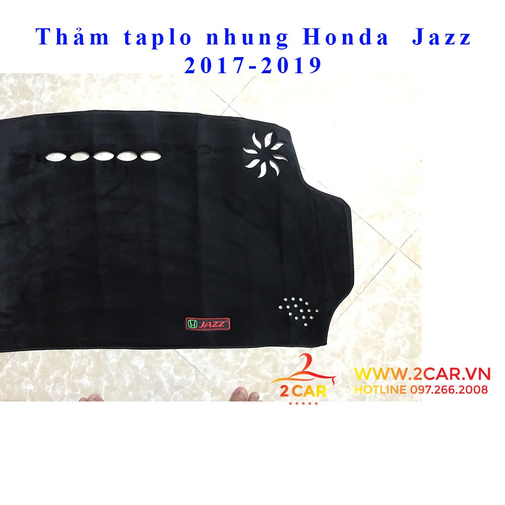 Thảm taplo Honda Jazz 2017- 2020 loại nhung lông cừu cao cấp