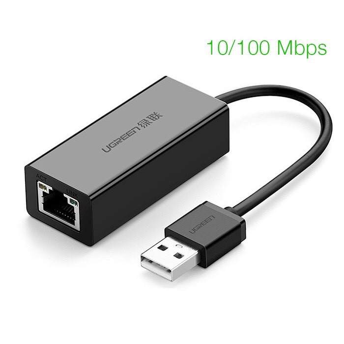 Cáp chuyển USB to LAN 10/100Mbps chính hãng Ugreen UG-20254