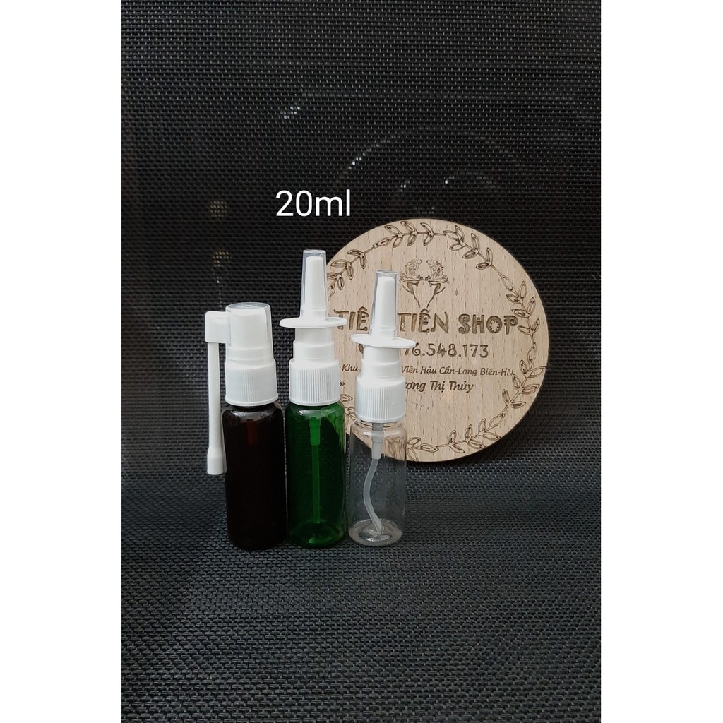 Chai nhựa 20ml xịt mũi, xịt họng