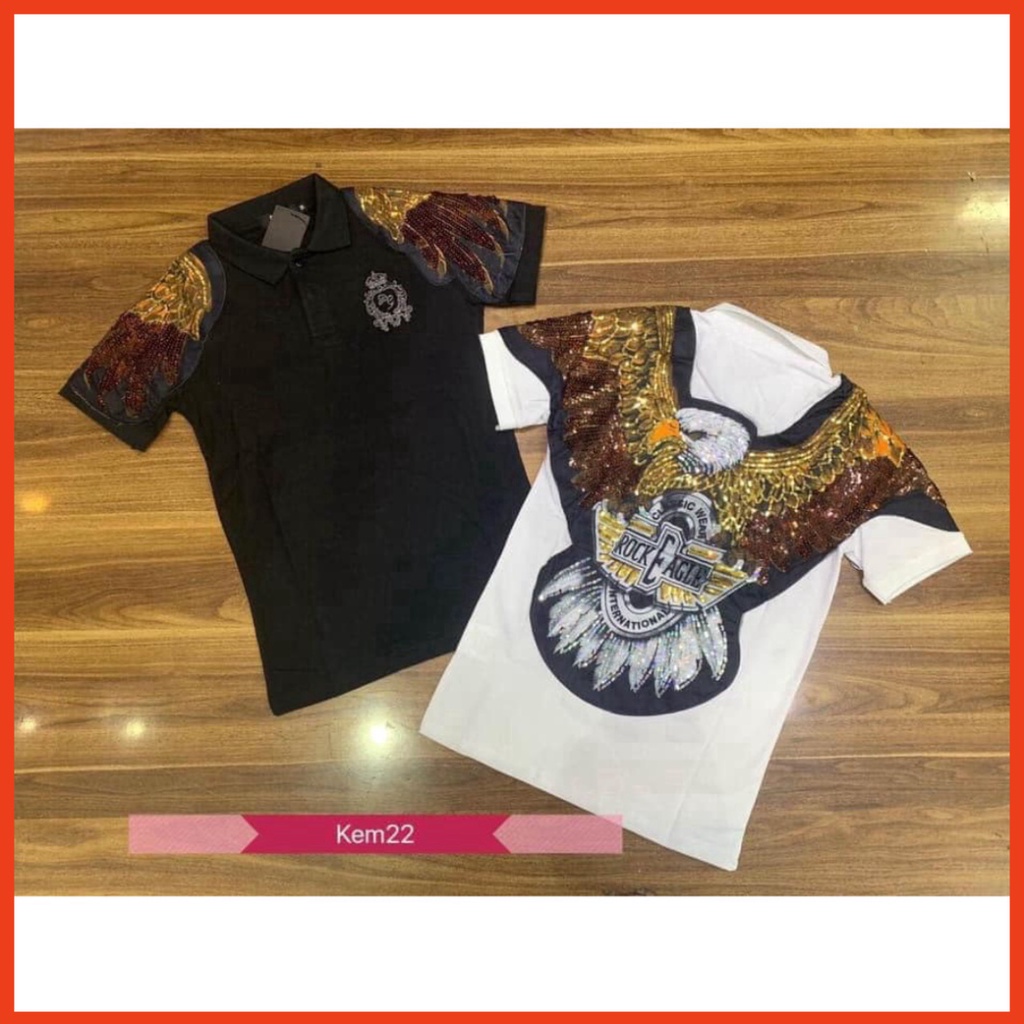 [ FREESHIP 10K ] Áo Thun Polo Nam Áo Phông Cao Cổ Nam Hình Con Đại Bàng Đẳng Cấp Cá Tính | BigBuy360 - bigbuy360.vn