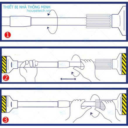 Thanh treo rèm cửa không cần khoan tường HT03