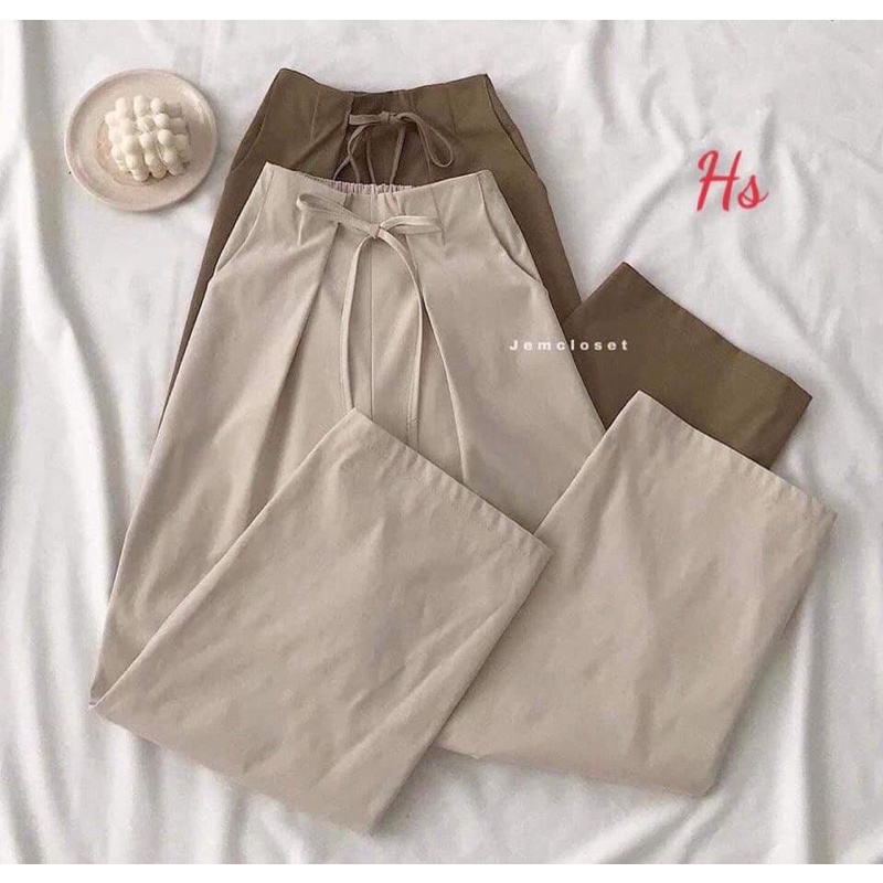 Quần xuông kaki buộc nơ HS6