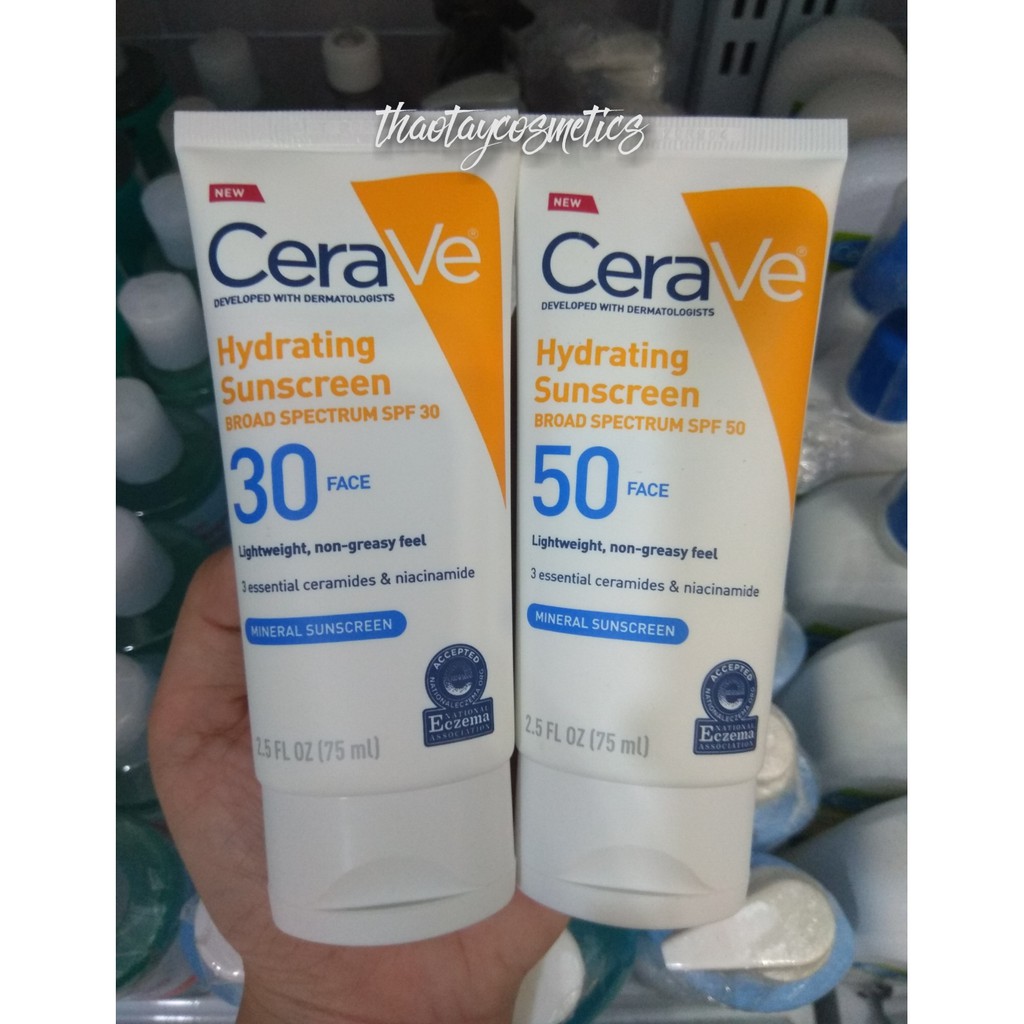 Kem chống nắng cho da mặt CeraVe Hydrating Sunscreen SPF 30 / SPF 50 Face Lotion