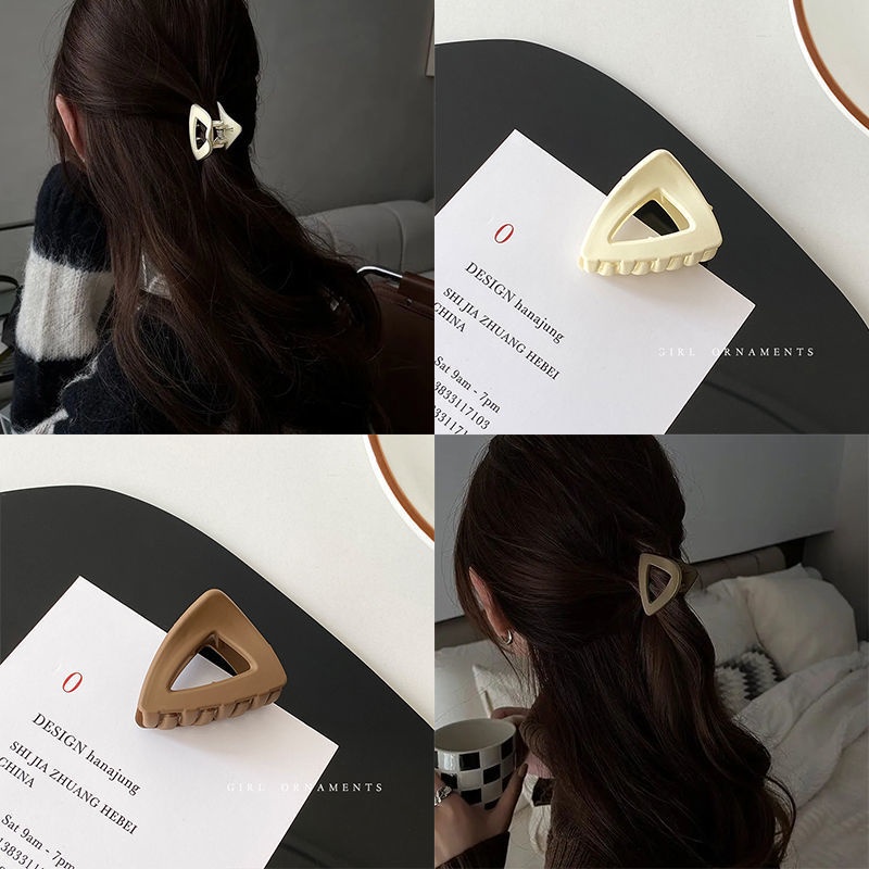Kẹp Tóc Càng Cua Hình Tam Giác 3.5Cm*4.5cm Phong Cách Hàn Quốc Thời Trang Cho Nữ