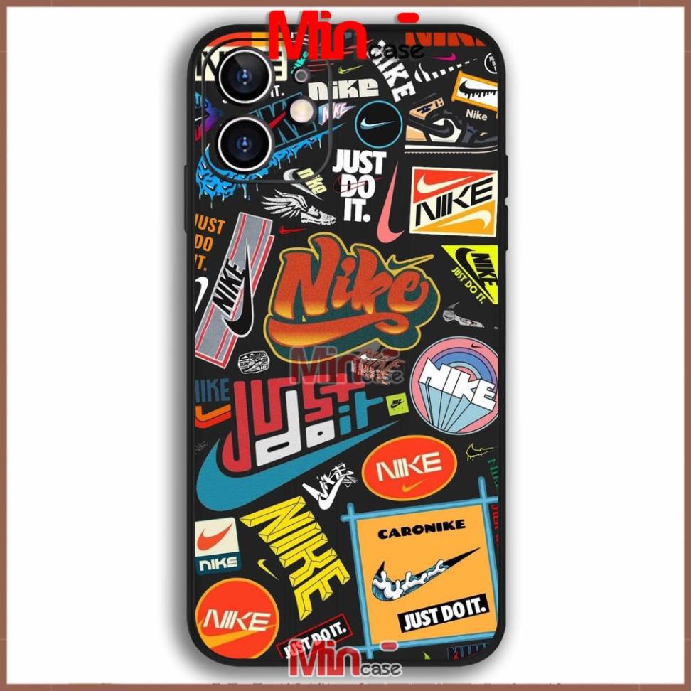Ốp lưng iPhone Nike cạnh viền vuông silicon mềm dẻo bảo vệ camera cho iphone 6/6s/7/8/X/XS/11/12/13 Pro Plus Max