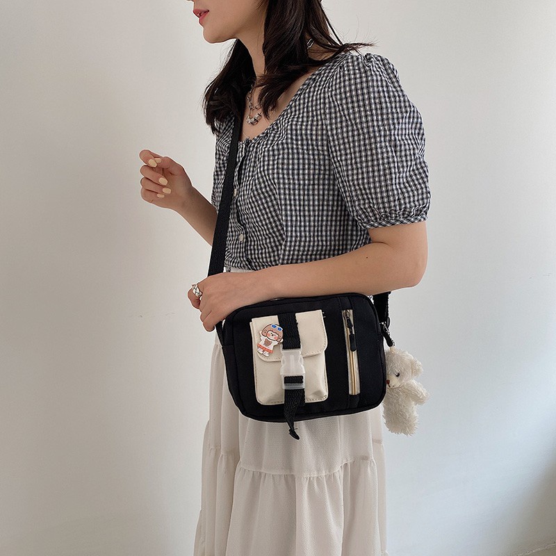 Túi Đeo Chéo Canvas 2022 Thời Trang Phong Cách Nhật Bản JP5