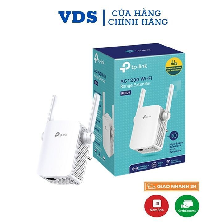 Bộ mở rộng sóng wifi Tplink AC1200 RE305 Kích sóng wifi băng tần kép