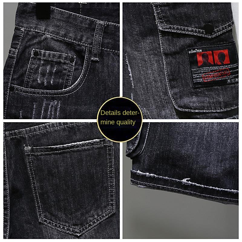 Quần short denim thời trang mùa hè phong cách Hàn Quốc cho nam