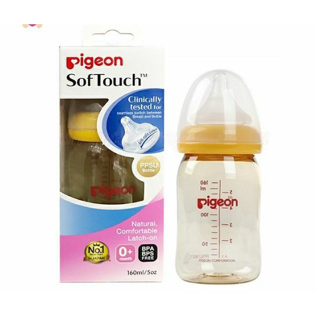 Bình Sữa Pigeon Cổ Rộng Cao Cấp 160ml/240ml 🌻HÀNG NHẬP KHẨU 🌻