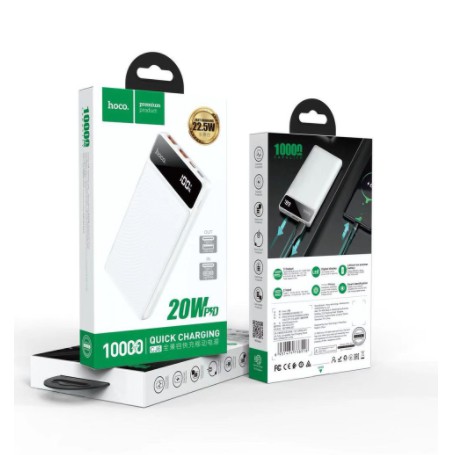 Sạc dự phòng HOCO CJ6, Pin dự phòng 10000mAh chính hãng sạc nhanh PD 20W QC 3.0 màn hình kỹ thuật số điện tử - BAOVY