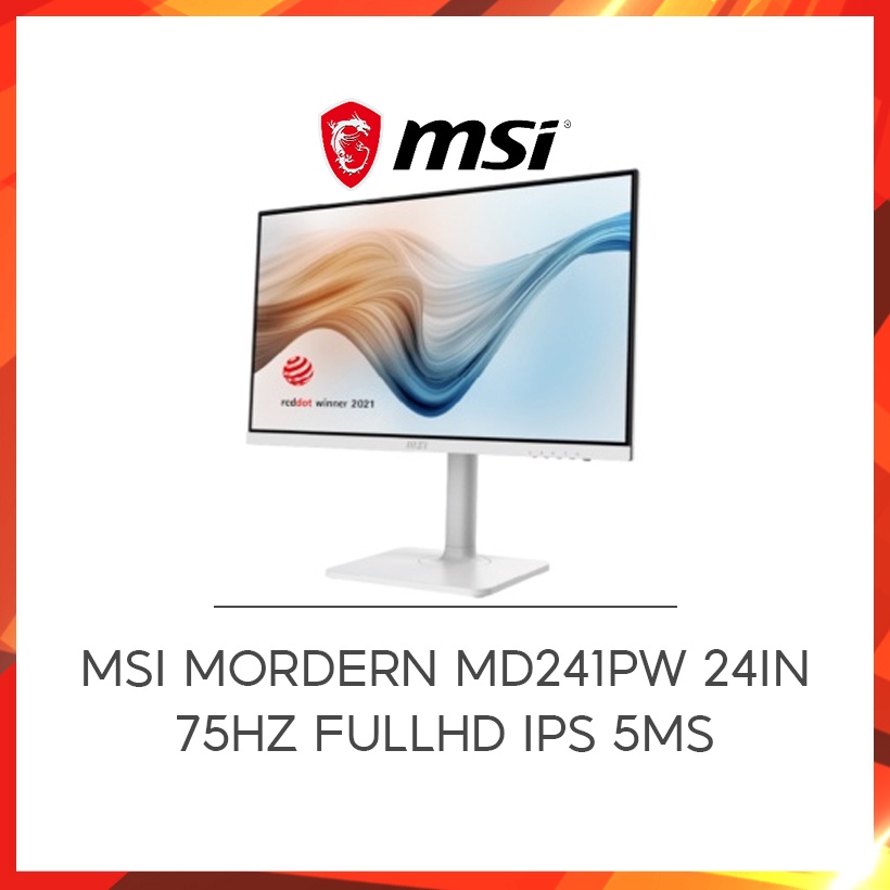 [Mã ELHAMS5 giảm 6% đơn 300K] Màn Hình MSI Mordern MD241PW 24IN 75HZ FULLHD IPS 5MS (Màu trắng - HDMI/USB TYPE-C)