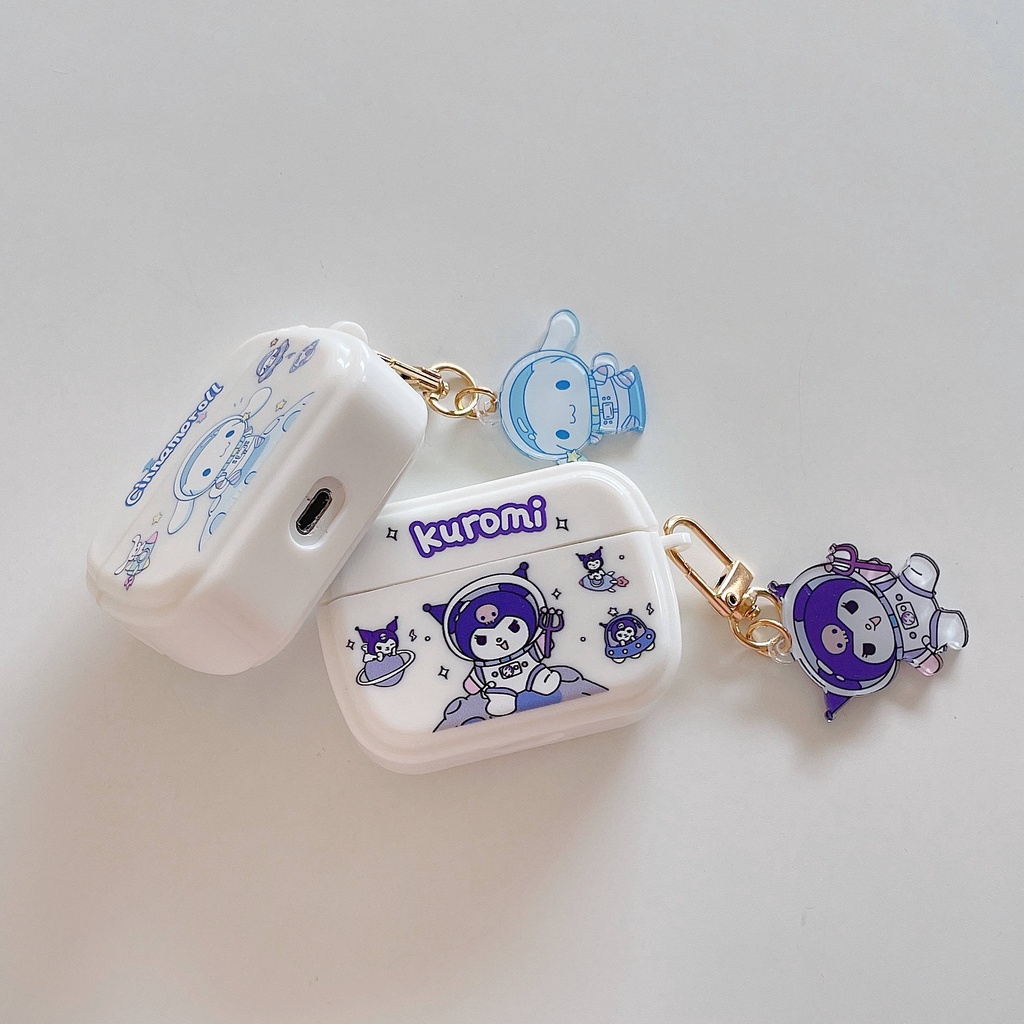 Vỏ Bảo Vệ Hộp Sạc Tai Nghe compatible AirPods3 Pro compatible AirPods3 Pro Họa Tiết Chú Chó Cinnamon Hai Mặt Dễ Thương