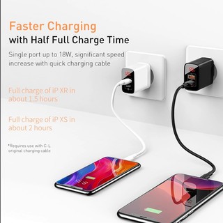 ✔✔Củ sạc nhanh Baseus Mirror Lake BS-E911 hỗ trợ USB&TypeC