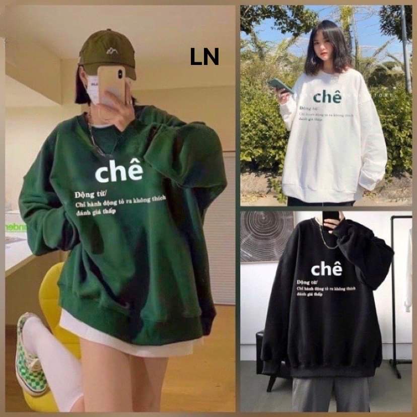 Áo nỉ Sweat in chữ chê-5L0N