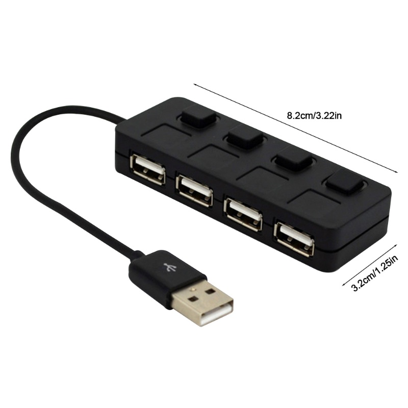 Bộ Chia 4 Cổng Usb 2 0 Kèm Công Tắc Đèn Led Chuyên Dụng