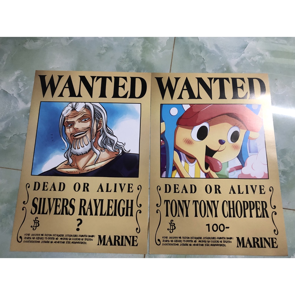 Poster truy nã anime Onepiece 42*29cm