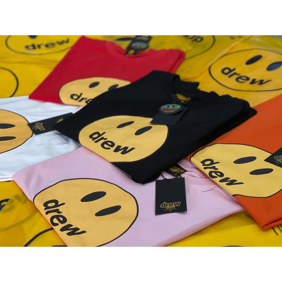 Áo thun Drew full màu, áo phông Drew icon mặt cười full size S M L XL XXL