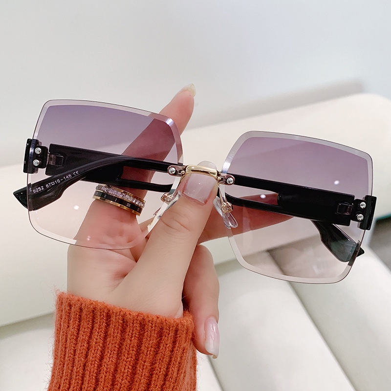 Kính Mát Không Gọng Chống Tia UV Phong Cách Hàn Quốc Mới Cho Nữ