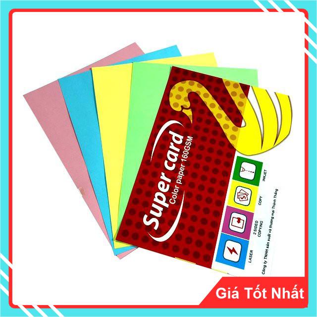 Bìa Màu Ngoại A4 SUPER CARD 100 Tờ/ Ram DL 160gms