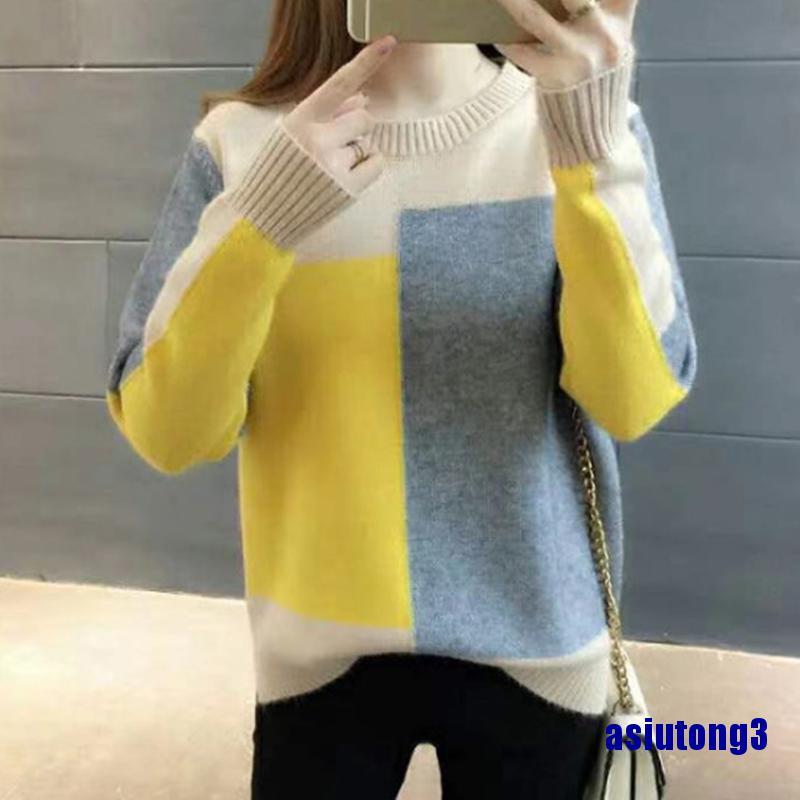 Áo Len Nữ Dài Tay Cổ Tròn Thời Trang Hàn 3 Màu Lựa Chọn | BigBuy360 - bigbuy360.vn