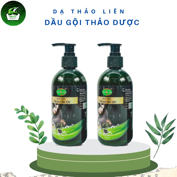 Dầu Gội Thiên Nhiên Thảo Dược Dạ Thảo Liên Sạch Gàu Chăm Sóc Dưỡng Tóc Mềm Mượt Rikota NLDG300
