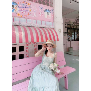 Đầm maxi dây xoè