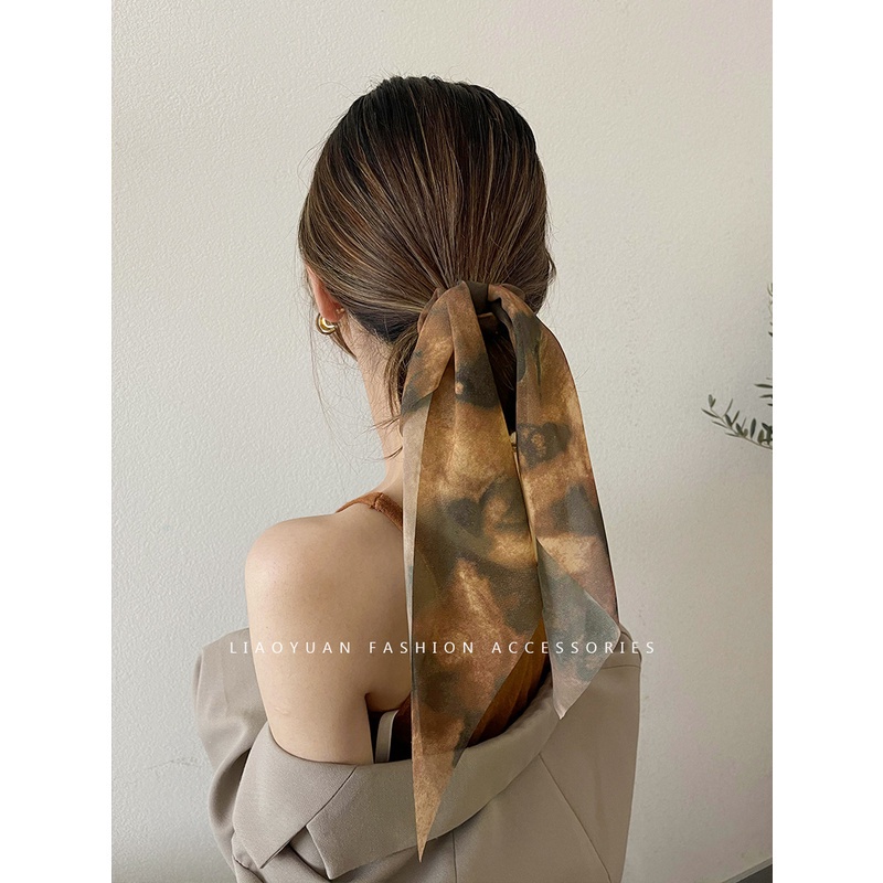 Dây cột tóc kiểu dây ruy băng thắt nơ xinh xắn