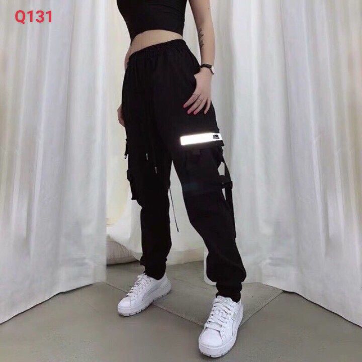 &lt; FREESHIP &gt; Quần jogger kaki túi hộp PHẢN QUANG co giãn 4 chiều, nam nữ mặc được