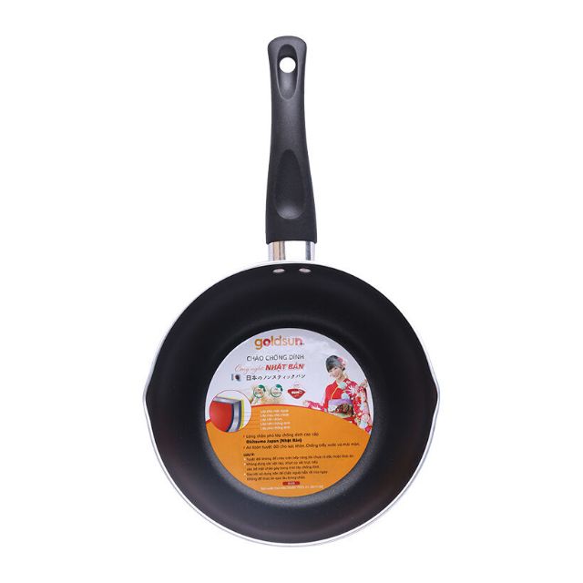 Chảo sâu lòng đun bếp gas, bếp hồng ngoại Goldsun 20cm.