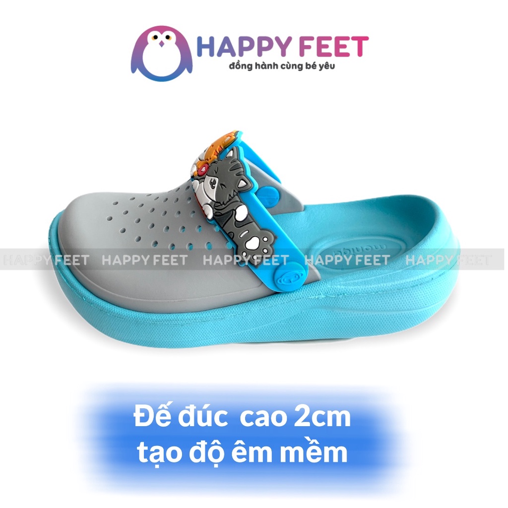 Sục trẻ em Thái lan chính hãng Monobo chống trơn trượt cho bé trai bé gái 4-10 tuổi- Happy Feet DN03cat