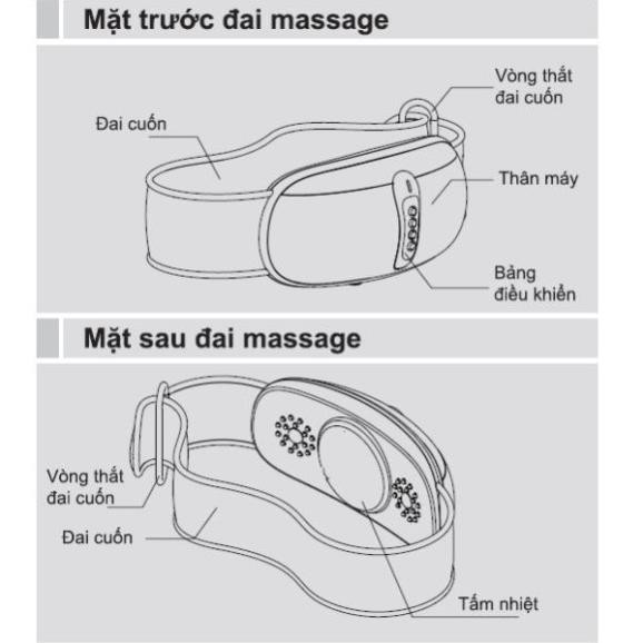 [CHÍNH HÃNG NHẬT BẢN] Đai massage bụng Maxcare Max 626 - Máy Massage Đốt Cháy Mỡ Thừa Vùng Bụng